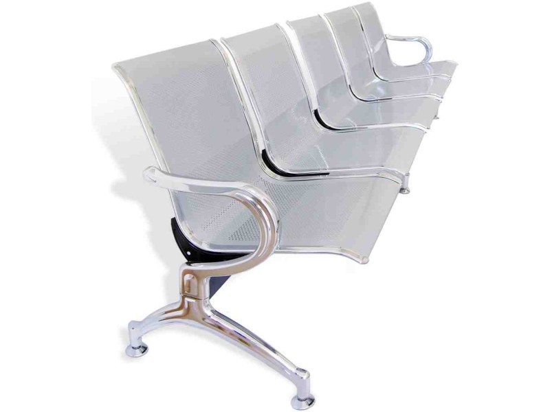 Bancutǎ de așteptare din metal cu 5 locuri