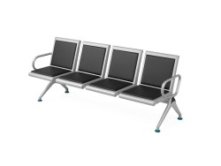 Banchetă sală așteptare 4 locuri cu piele ecologică
