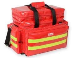 Geantă medic acoperită cu PVC roșie medie