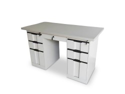 Birou medic din metal cu șase sertare PMOD-01