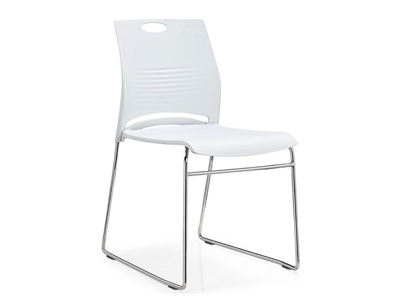 Scaun vizitator din plastic alb