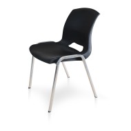 Scaun vizitator negru din plastic