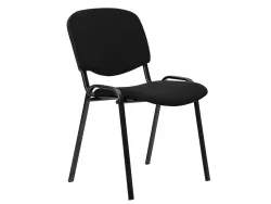 Scaun vizitator din material textil negru