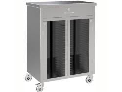 Troliu fișe pacienți inox PSKH013